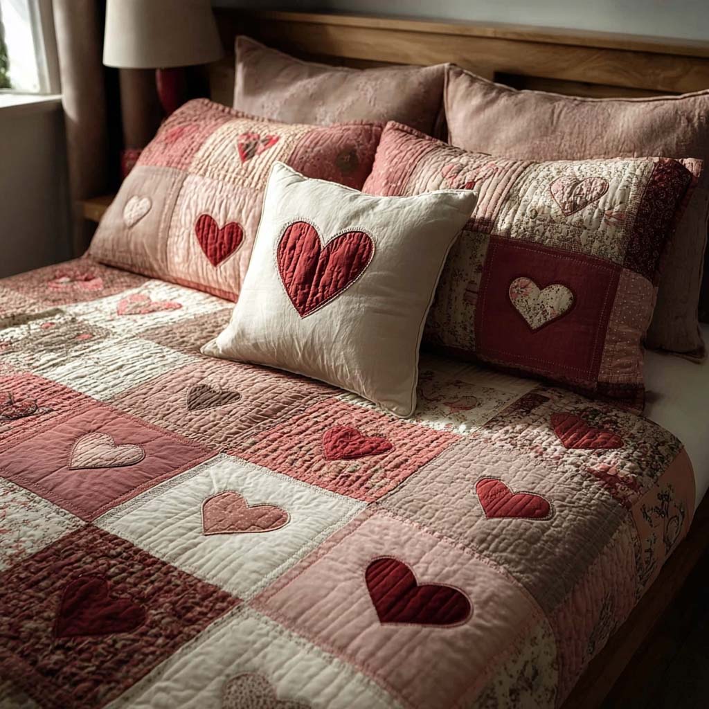 Patchwork Love 3-Piece Quilted Bedding Set - Single (59" x 70")