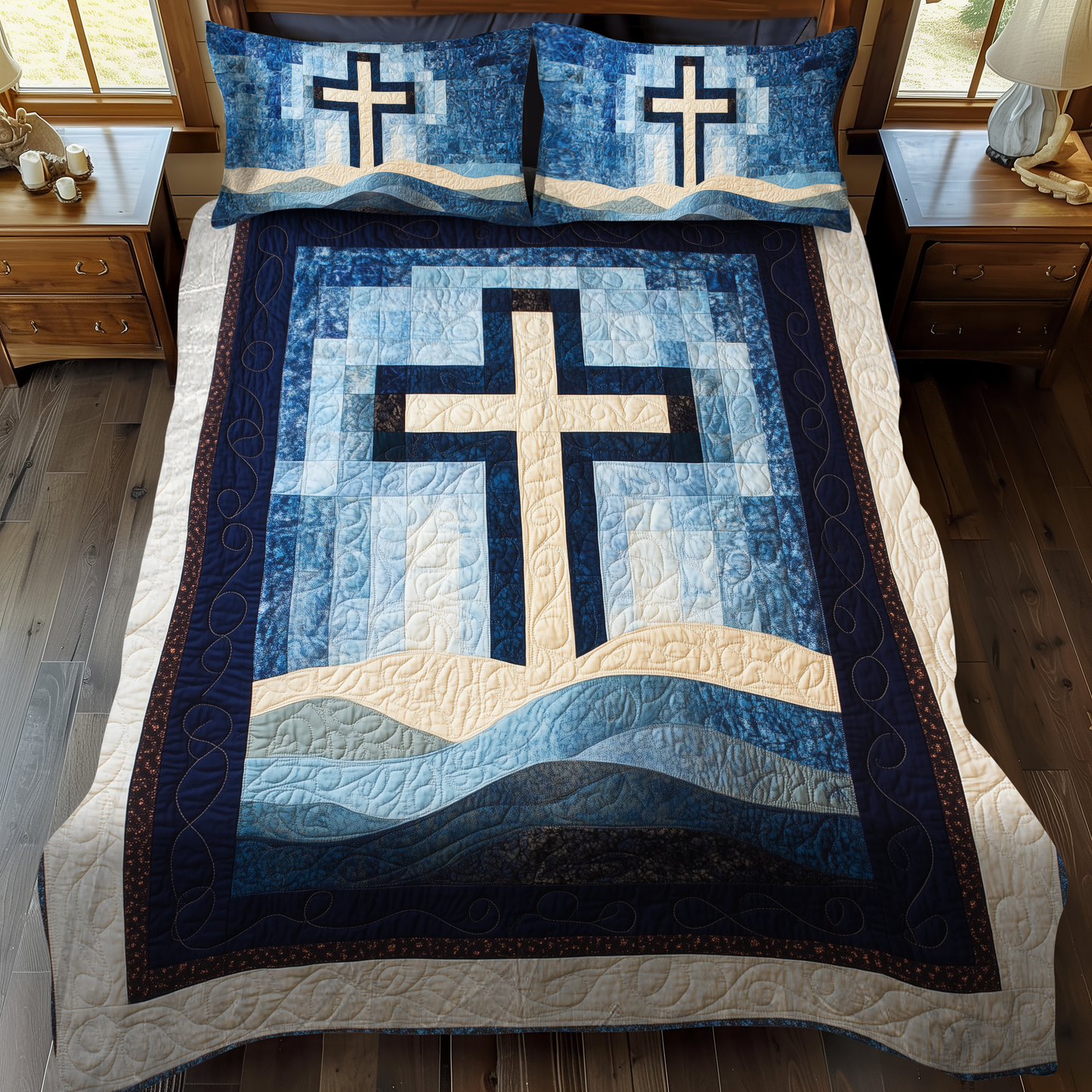 Path of Grace 3-Piece Quilted Bedding Set - Single (59" x 70")