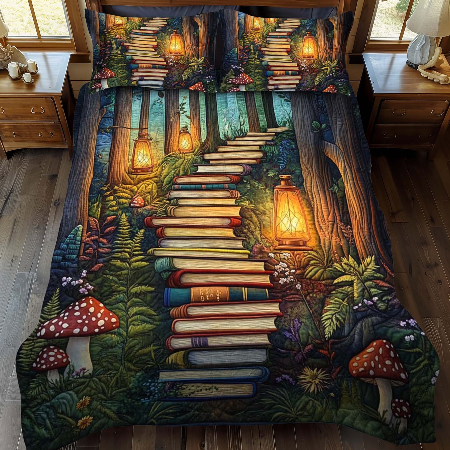 Pathway Of Stories 3-Piece Quilted Bedding Set - Single (59" x 70")