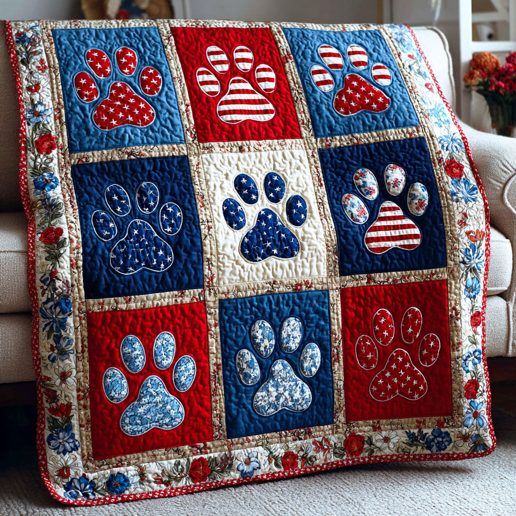 Patriot Paws Quilted Blanket - Baby (30" x 40") - Pack 1