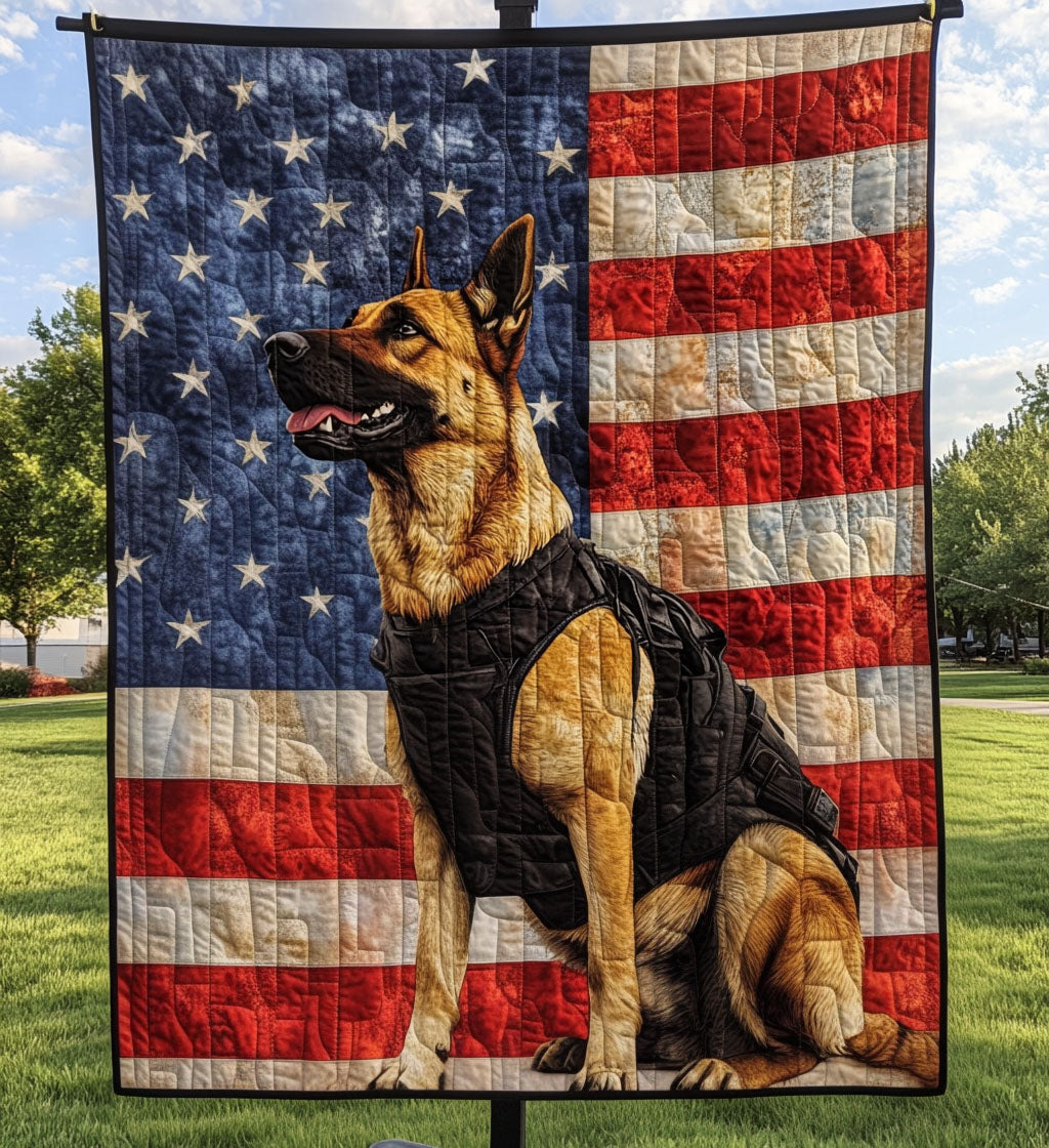 Patriot Paws Quilted Blanket - Throw (55" x 60")