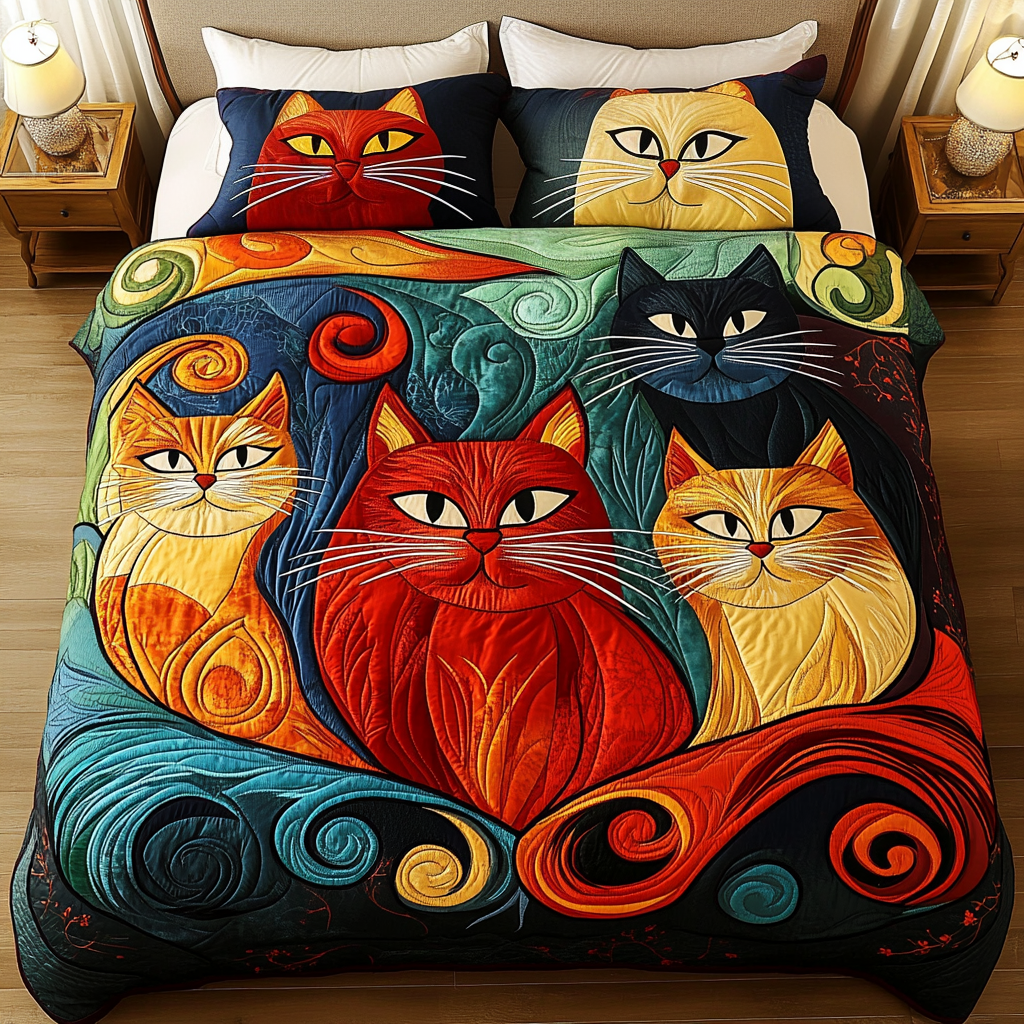 Paw Cloud 3-Piece Quilted Bedding Set - Single (59" x 70")