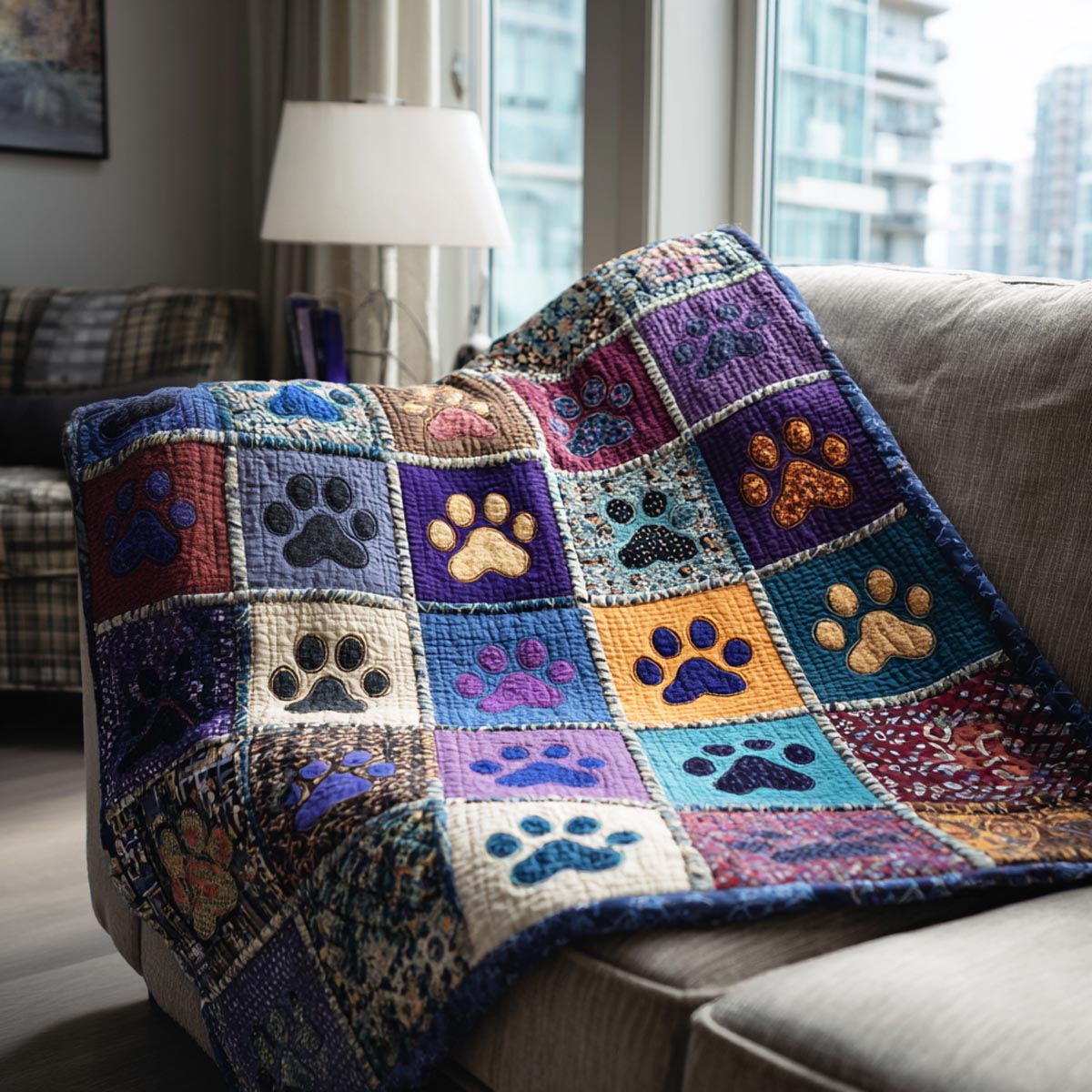 Paw Motion Quilted Blanket - Baby (30" x 40") - Pack 1