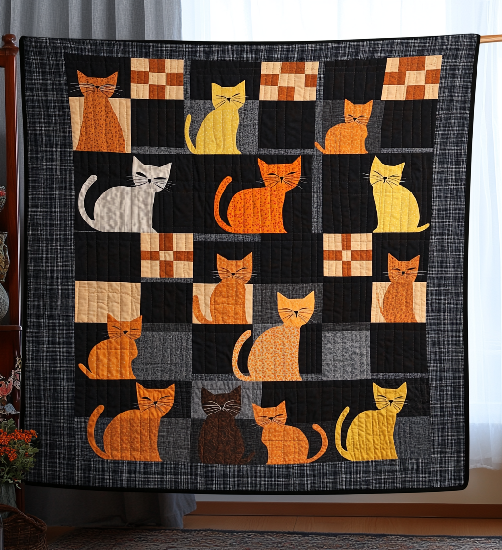 Paw Prints Quilted Blanket - Throw (55" x 60")