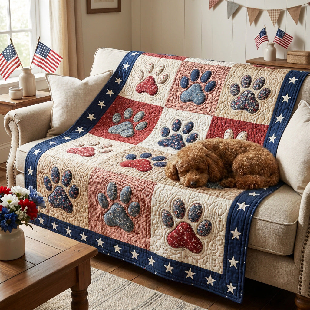 Pawprint Glory Quilted Blanket - Baby (30" x 40") - Pack 1