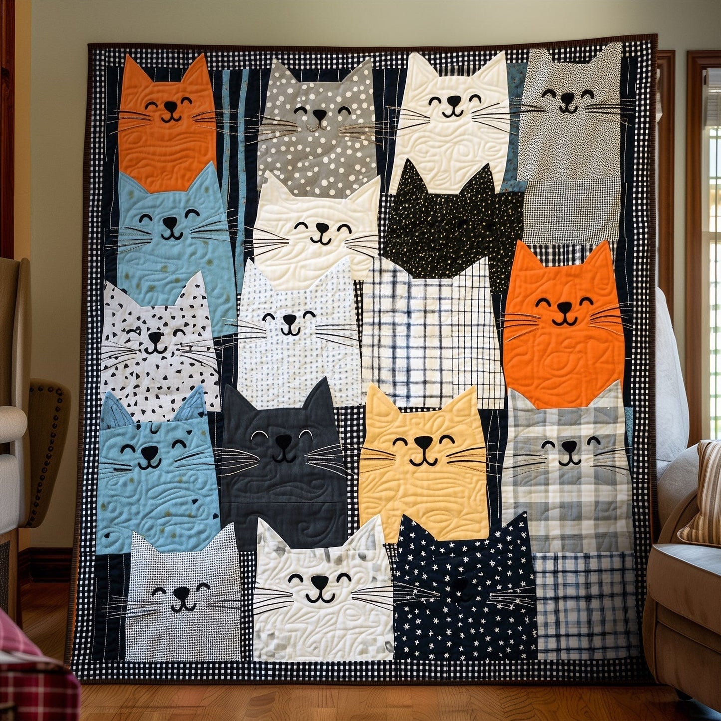 Paws N Patches Quilted Blanket - Throw (55" x 60")