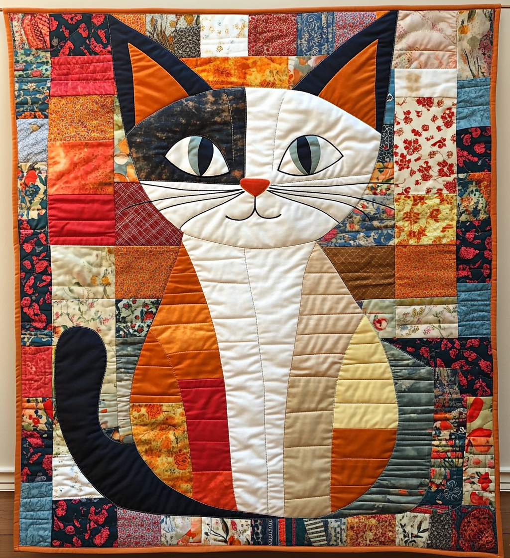 Paws and Patterns Quilted Blanket - Throw (55" x 60")