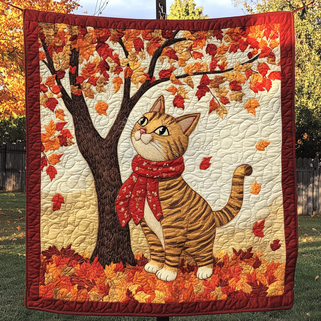 Paws and Whiskers Quilted Blanket - Throw (55" x 60")