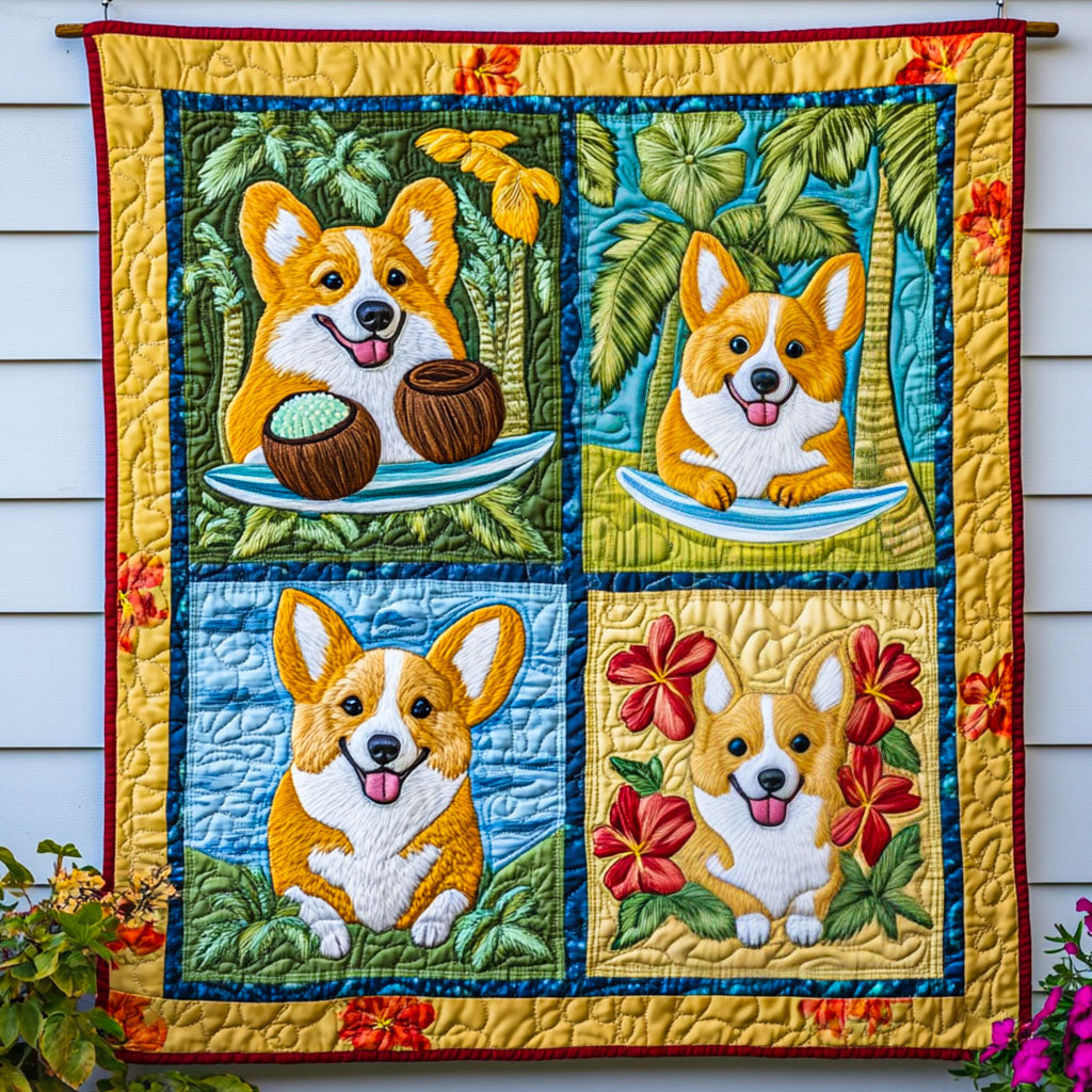 Pawtastic Tropics Quilted Blanket - Baby (30" x 40")