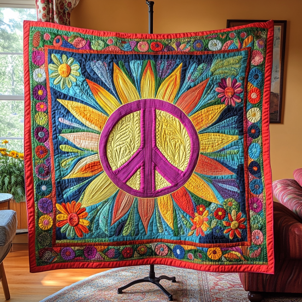 Peace Glow Quilted Blanket - Baby (30" x 40")
