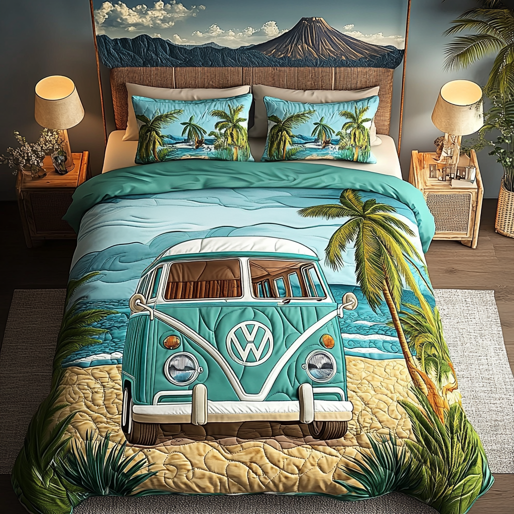 Peace Journey 3-Piece Quilted Bedding Set - Single (59" x 70")