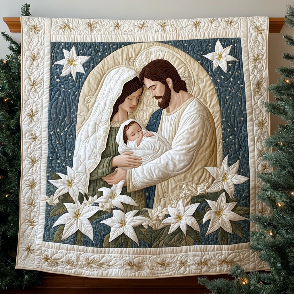 Peaceful Blessings Quilted Blanket - Throw (55" x 60")