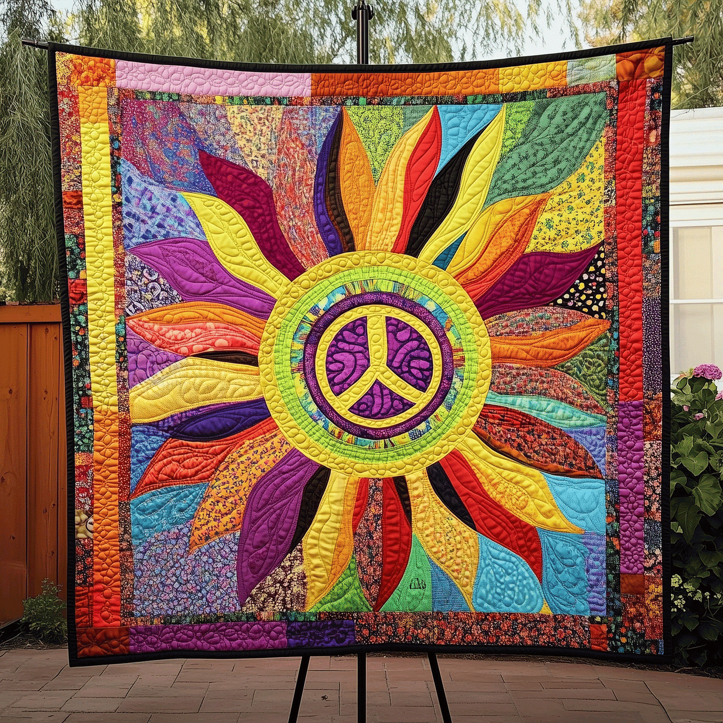 Peaceful Petals Quilted Blanket - Throw (55" x 60")