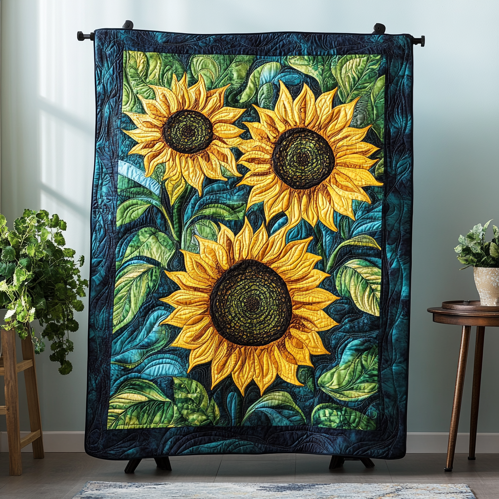 Petal Dreams Quilted Blanket - Throw (55" x 60")