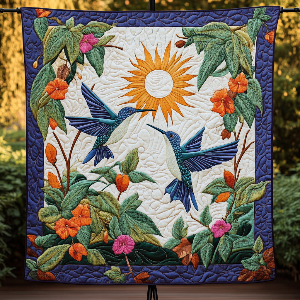 Petal Kissed Wings Quilted Blanket - Throw (55" x 60")