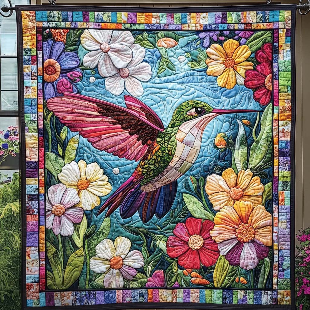 Petal Wings Quilted Blanket - Throw (55" x 60")