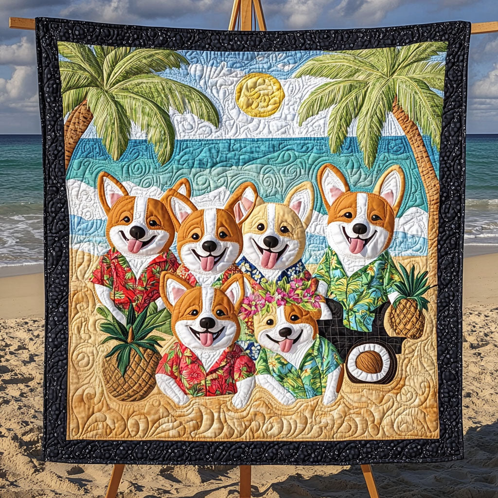 Pineapple Pals Retreat Quilted Blanket - Throw (55" x 60")