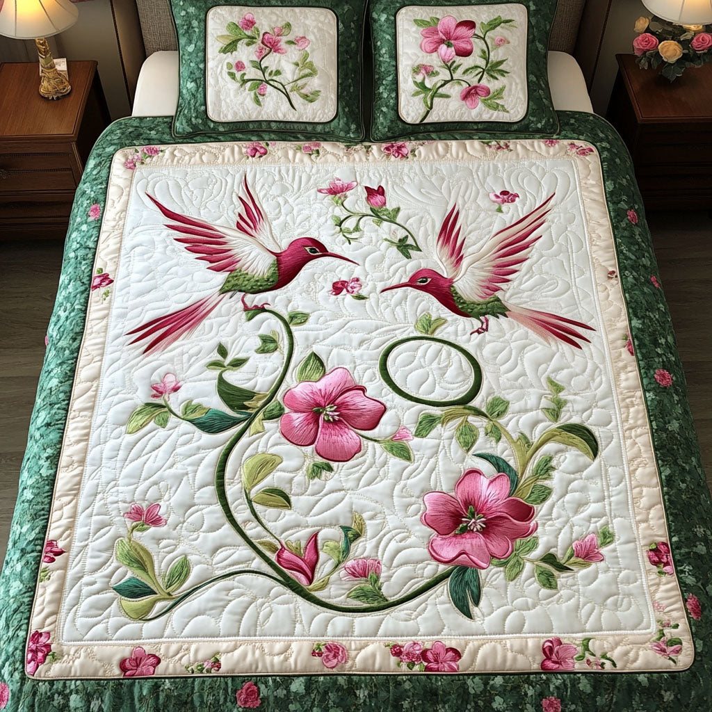 Pink Serenade 3-Piece Quilted Bedding Set - Single (59" x 70")