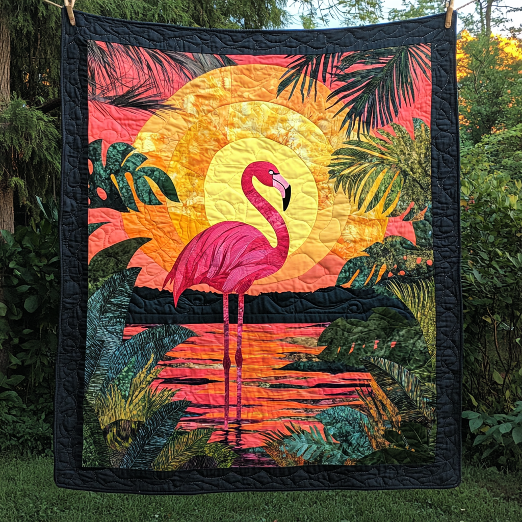 Pink Paradise Quilted Blanket - Throw (55" x 60")