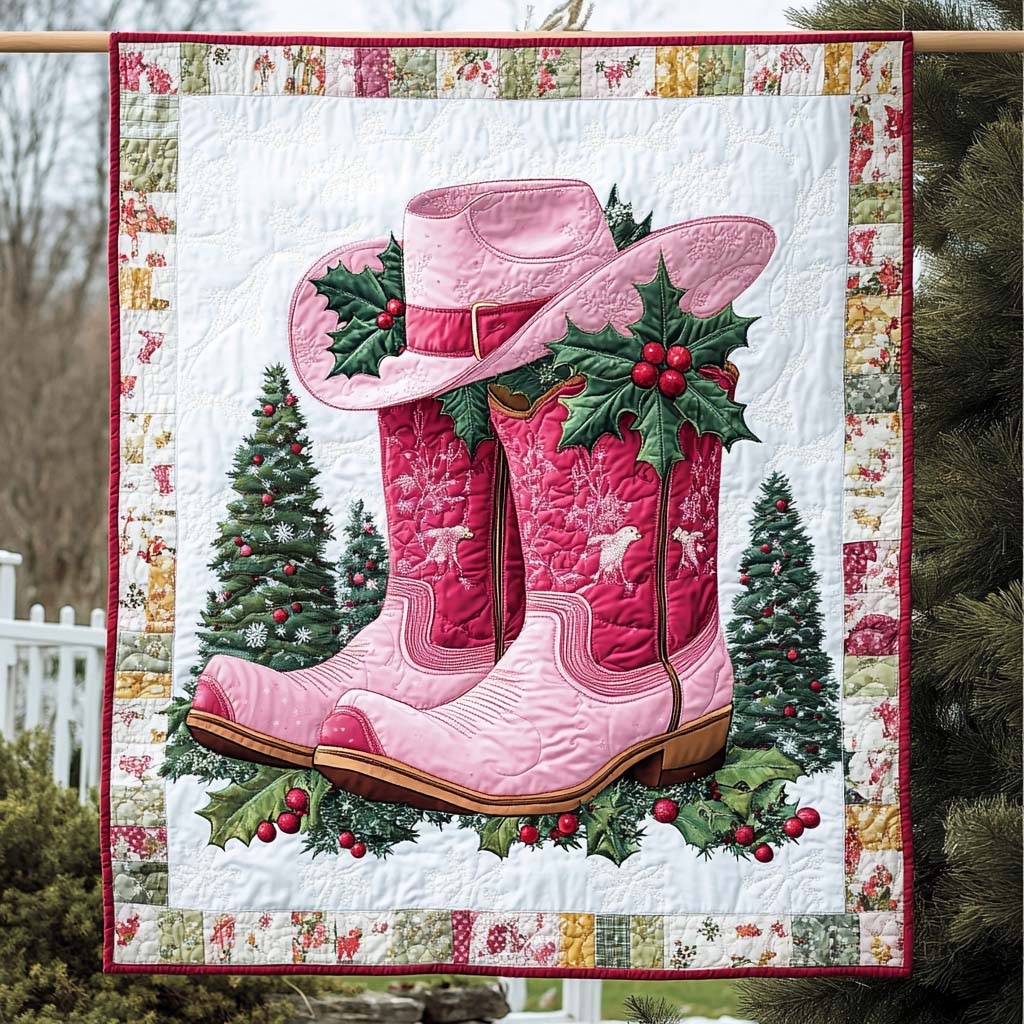 Pink Spirit Quilted Blanket - Throw (55" x 60")