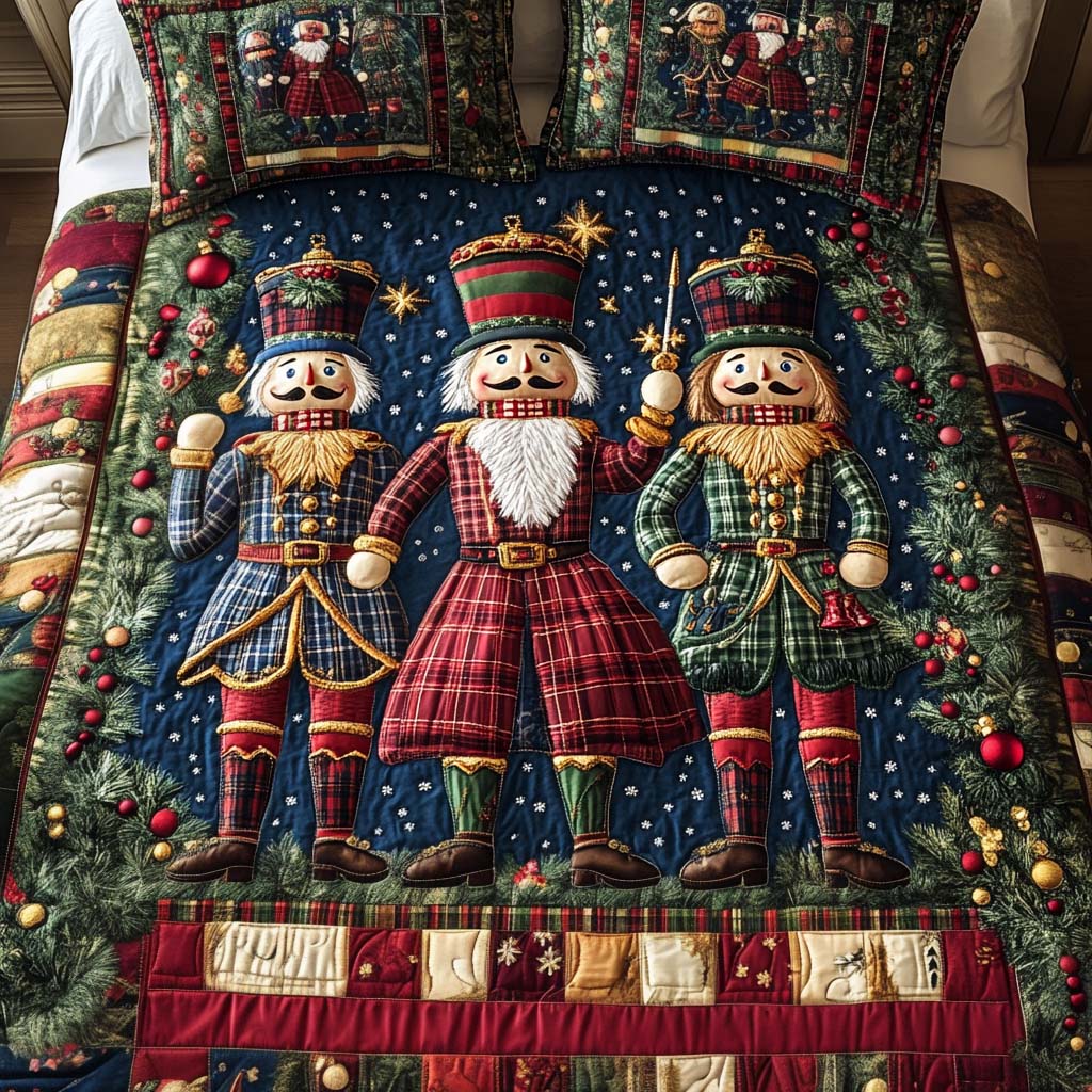 Plaid Protectors 3-Piece Quilted Bedding Set - Single (59" x 70")
