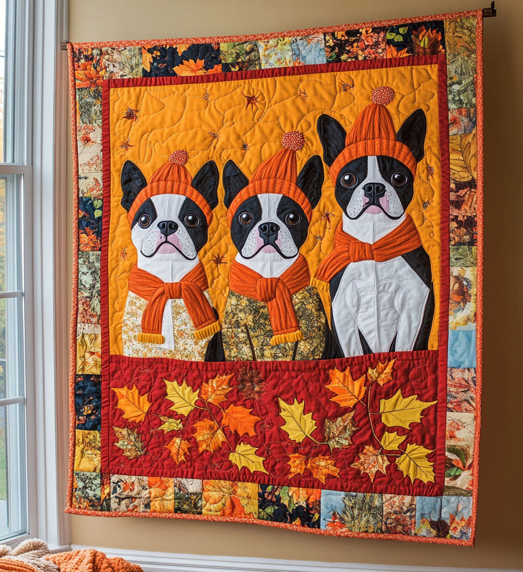 Playful Boston Quilted Blanket - Throw (55" x 60")