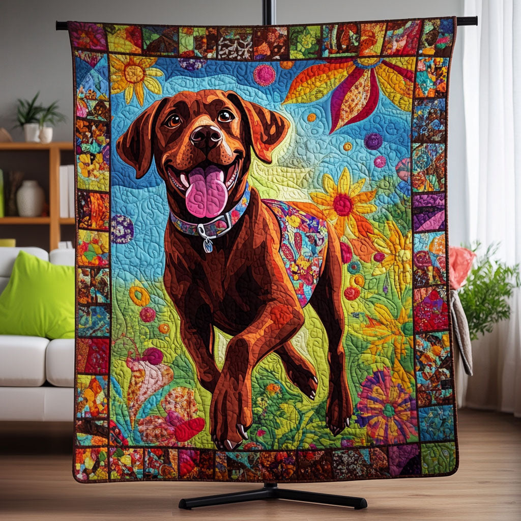 Playful Companions Quilted Blanket - Throw (55" x 60")