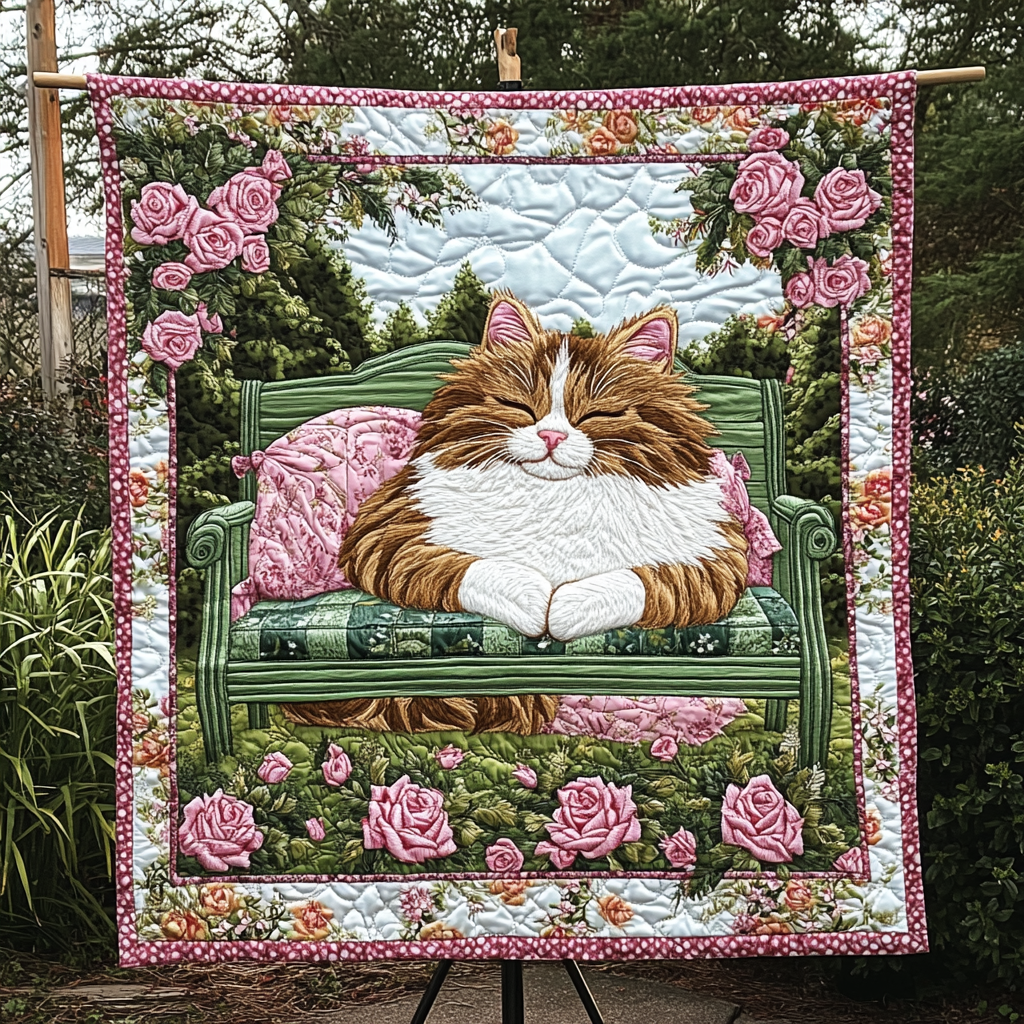 Playful Paws Parade Quilted Blanket - Throw (55" x 60")
