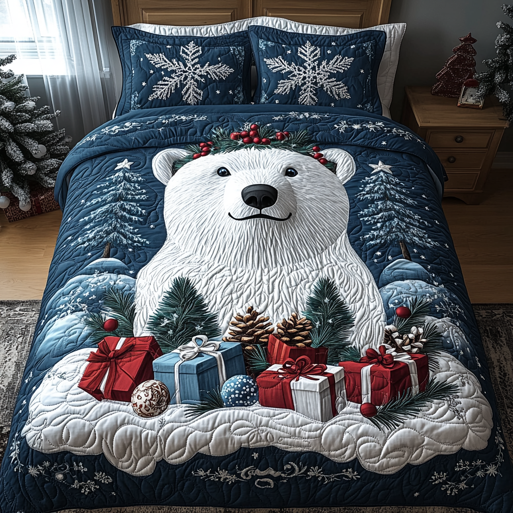 Polar Joy Quilted Bedding Set - Single (59" x 70")