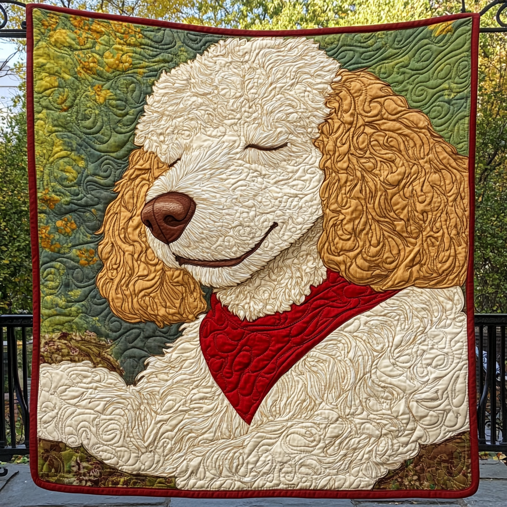 Poodle Perfection Quilted Blanket - Throw (55" x 60")