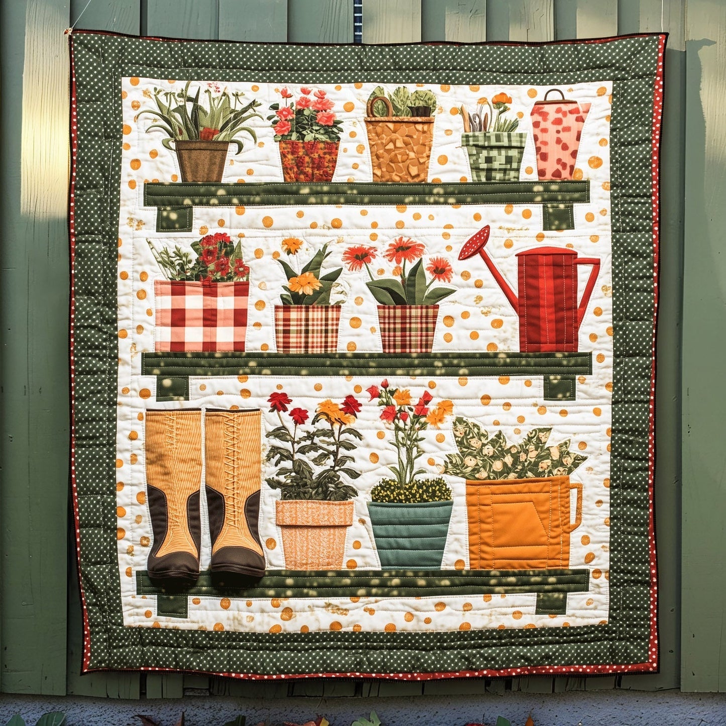 Potted Paradise Quilted Blanket - Throw (55" x 60")