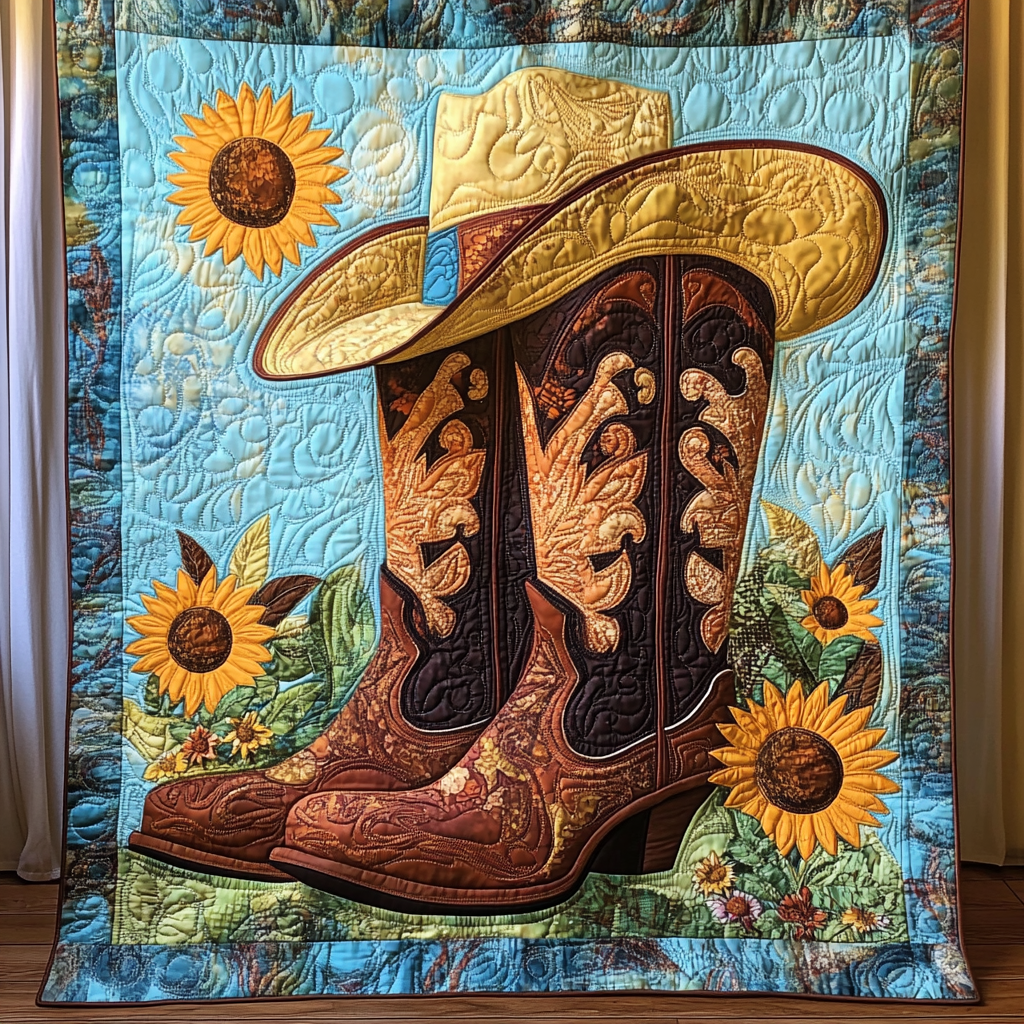 Prairie Blossom Quilted Blanket - Throw (55" x 60")