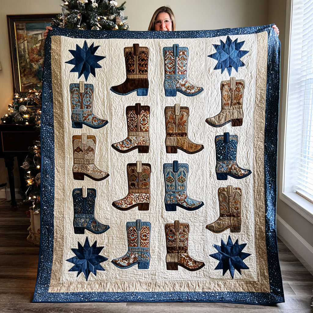 Prairie Boots Quilted Blanket - Baby (30" x 40") - Pack 1