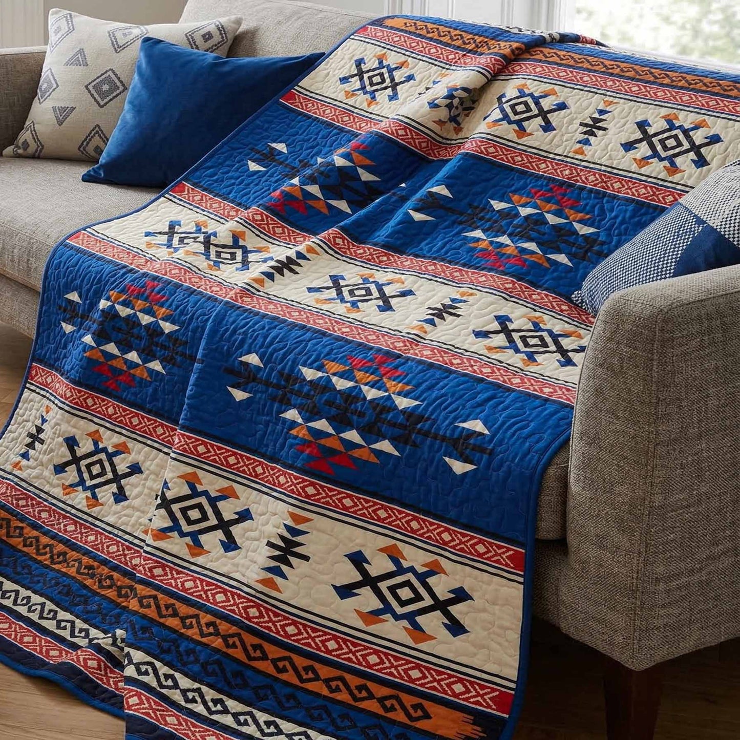 Prairie Indigo Quilted Blanket - Baby (30" x 40") - Pack 1
