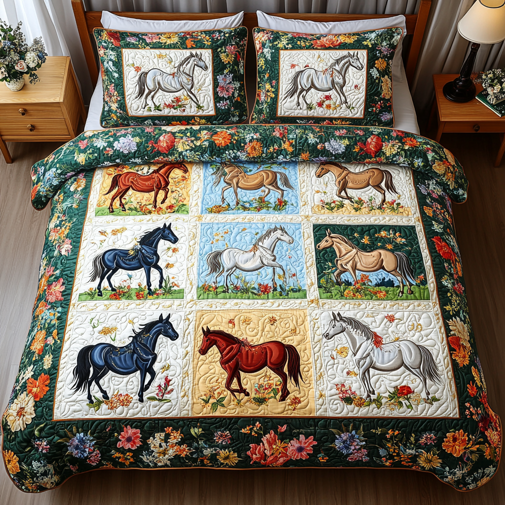 Prairie Majesty 3-Piece Quilted Bedding Set - Single (59" x 70")