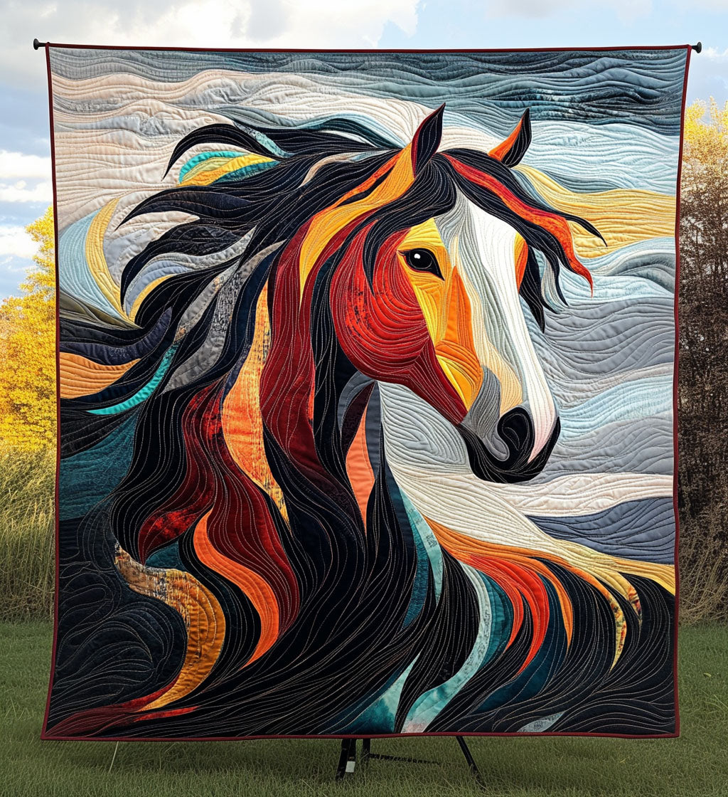 Prairie Rider Quilted Blanket - Throw (55" x 60")