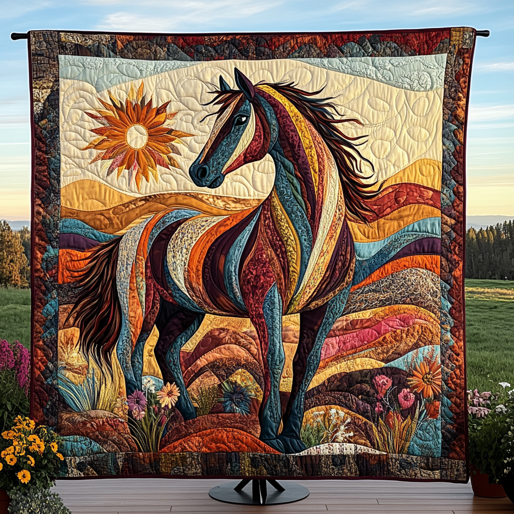Prairie Spirit Quilted Blanket - Throw (55" x 60")