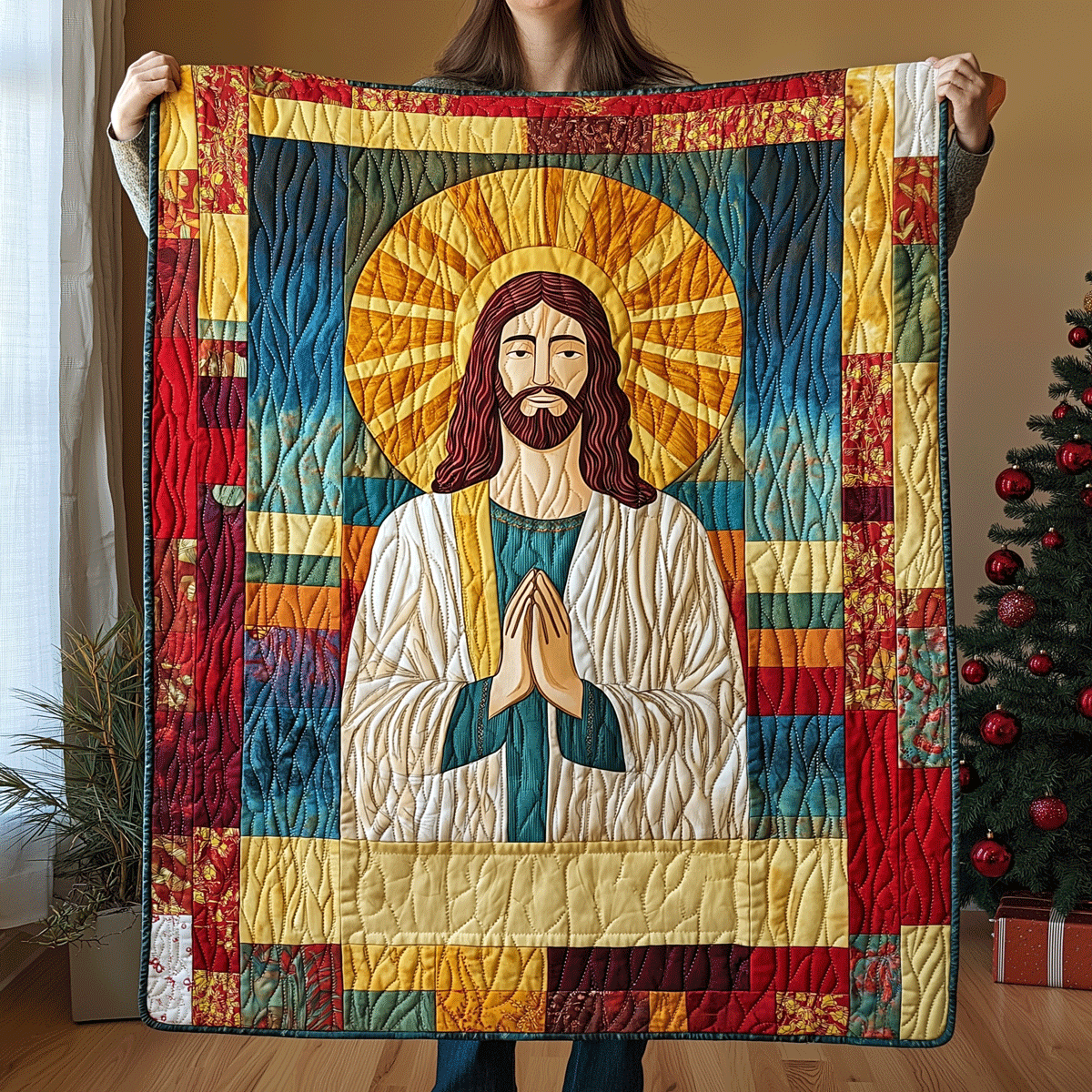 Prayerful Reflections Quilted Blanket - Throw (55" x 60")