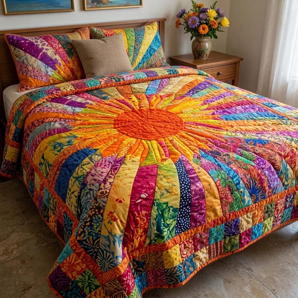 Prism Sunburst Ray Quilted Blanket - Baby (30" x 40") - Pack 1