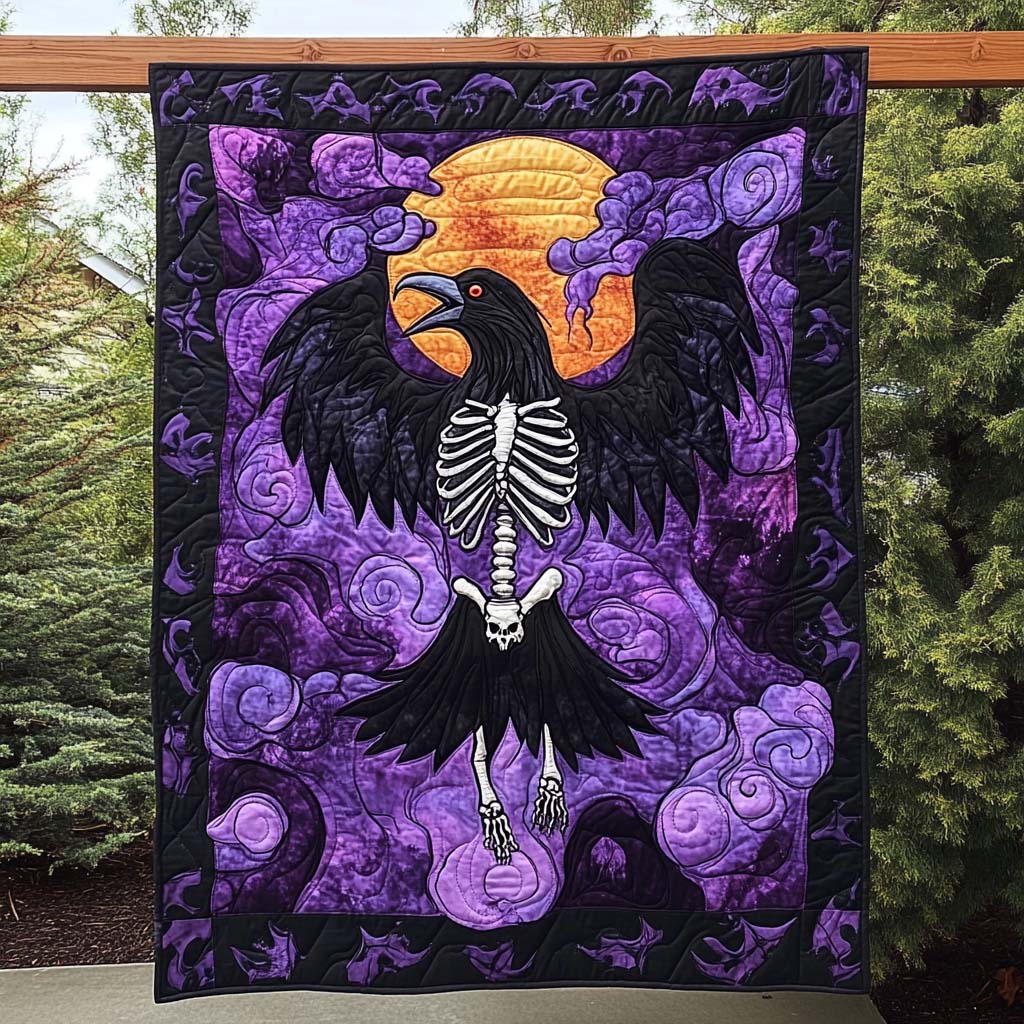 Pumpkin Patch Quilted Blanket - Throw (55" x 60")