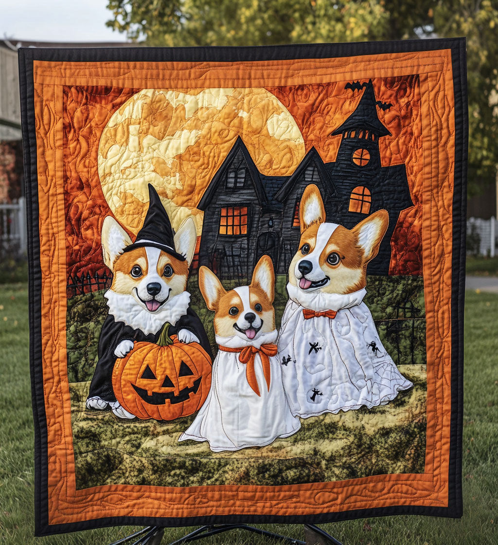 Puppy Patch Quilted Blanket - Throw (55" x 60")