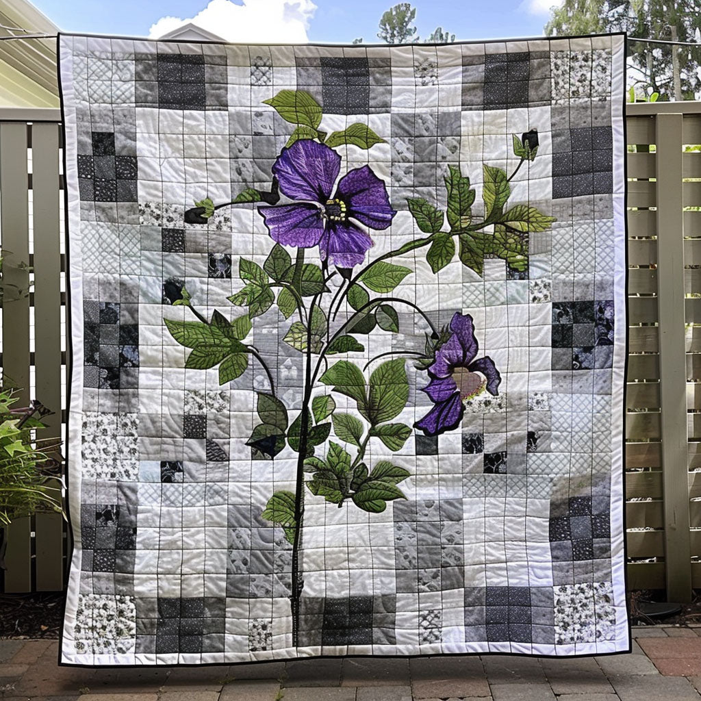 Purple Dreamscape Quilted Blanket - Throw (55" x 60")