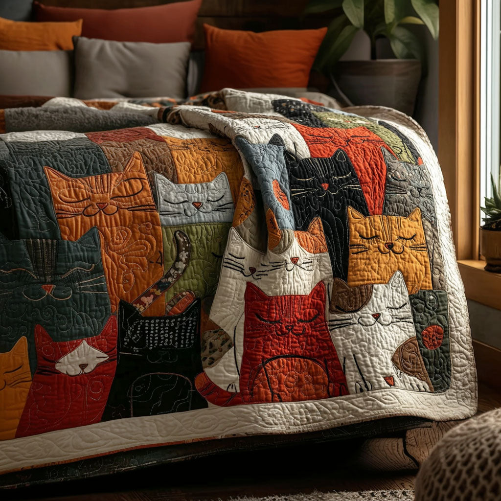 Purrfect Cats Quilted Blanket - Baby (30" x 40") - Pack 1