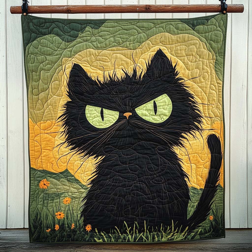 Purrfect Patterns Quilted Blanket - Throw (55" x 60")