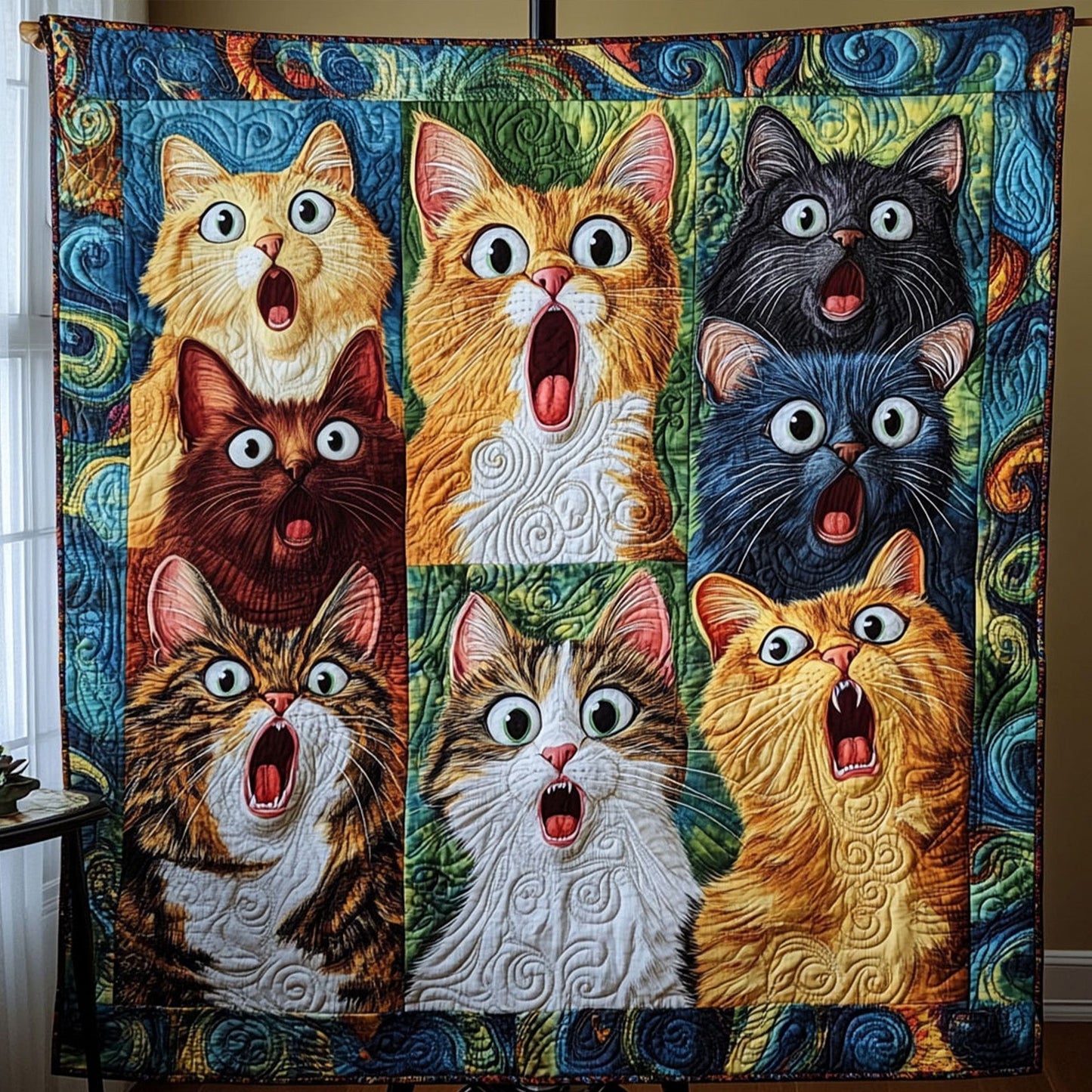 Purrfect Portraits Quilted Blanket - Throw (55" x 60")