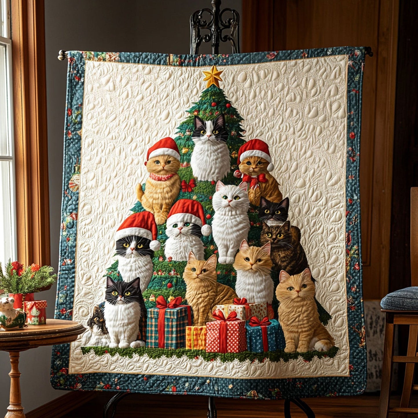 Purrfection Unfolds Quilted Blanket - Throw (55" x 60")
