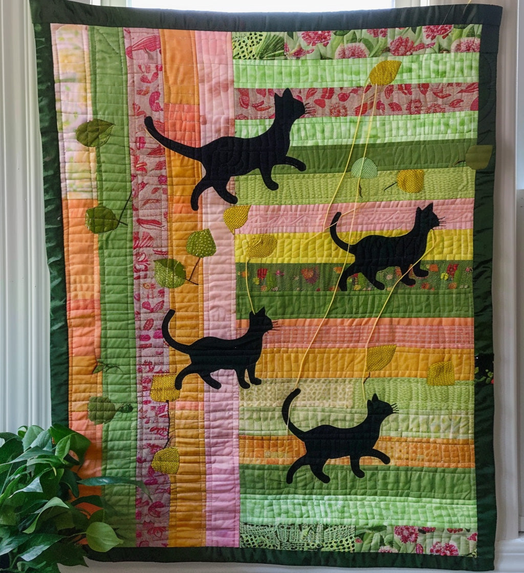 Purrfectly Cozy Quilted Blanket - Throw (55" x 60")