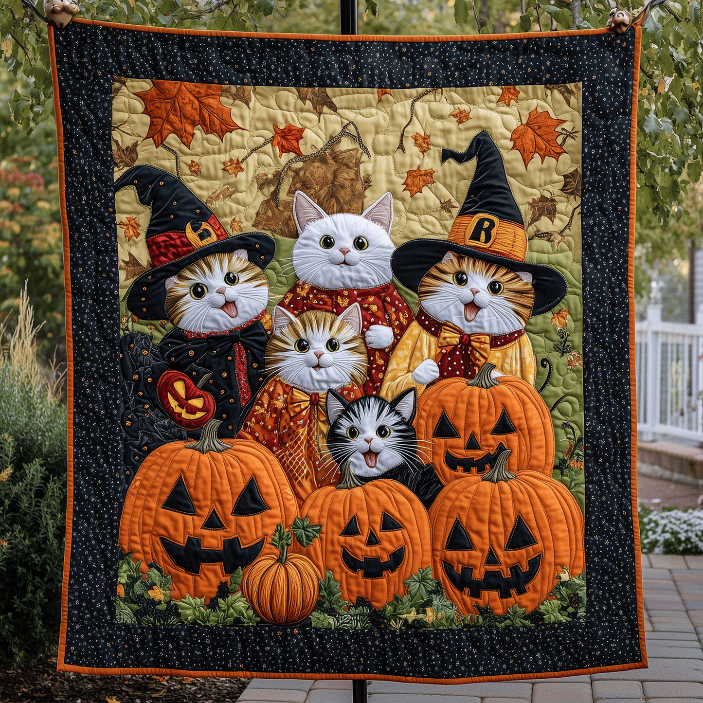 Purrfectly Haunted Quilted Blanket - Throw (55" x 60")