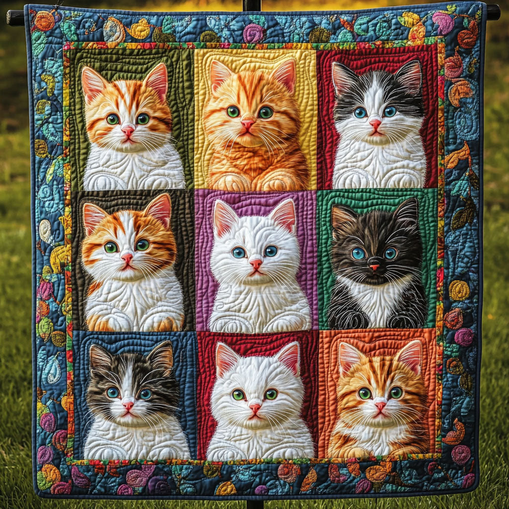 Purrfectly Plush Quilted Blanket - Throw (55" x 60")