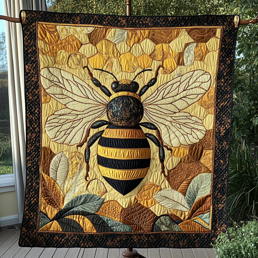 Queen Bee Realm Quilted Blanket - Throw (55" x 60")